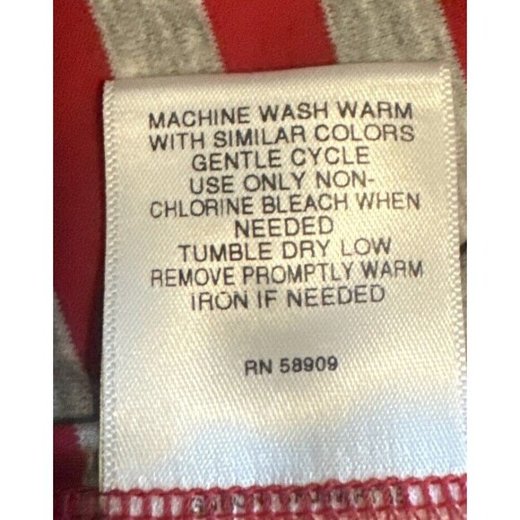 Men’s Cremieux Classics Soft Cotton Striped RED GRAY Polo Golf Shirt Large - Picture 6 of 7